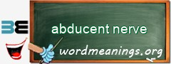 WordMeaning blackboard for abducent nerve